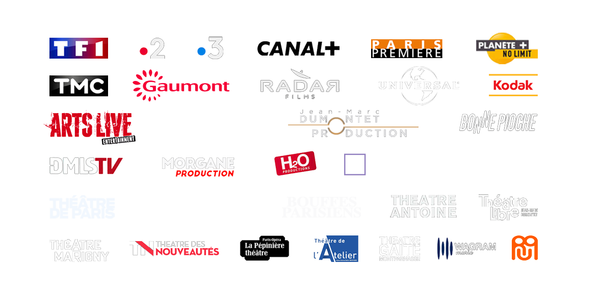Logos des clients et collaborations de William Duchene
